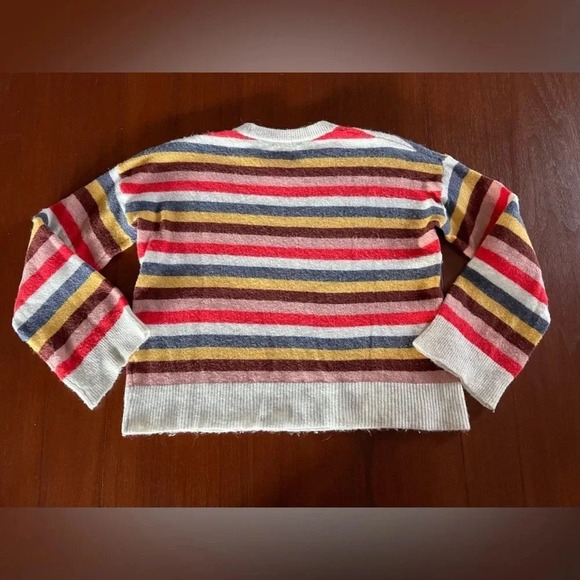Madewell Striped Multicolored Sweater-oversized-size XXS - Picture 3 of 7